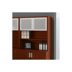 Contemporary Bookcase Hutch with Silver Doors - 36