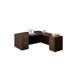 Contemporary Bow Front L-Shaped Desk