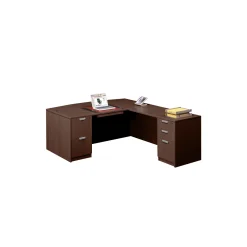 Contemporary Bow Front L-Shaped Desk