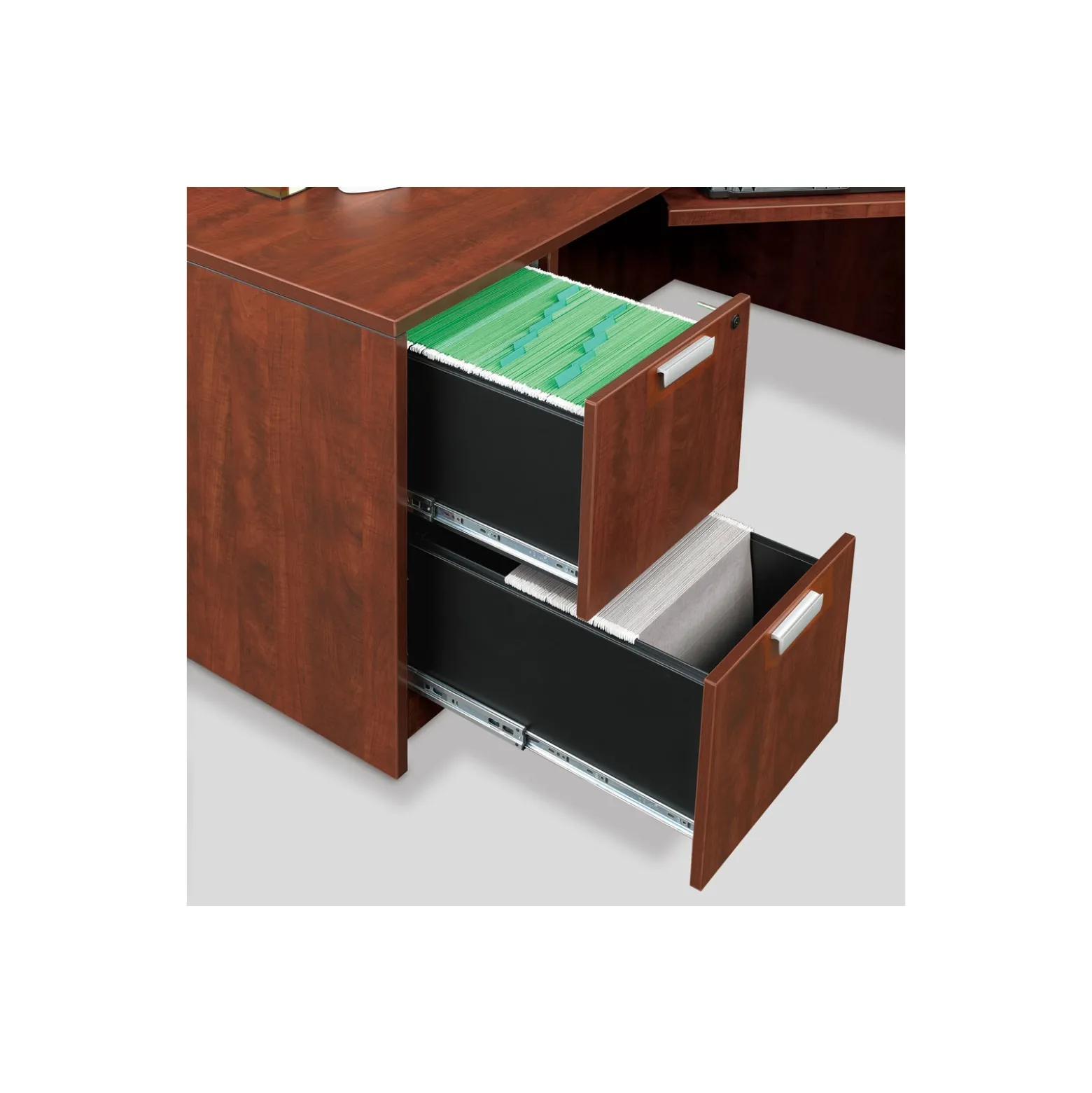Contemporary Corner L-Shaped Desk - 71"W x 71"D