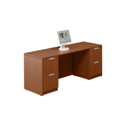 Contemporary Double Pedestal Credenza Desk- 71