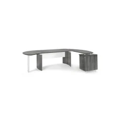 Contemporary L-Desk with Right Return - 116"W x 63"D