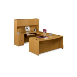 Contemporary Overhead Desk Hutch with Doors - 71