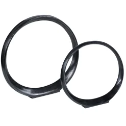Contemporary Ring Sculptures, Set of Two
