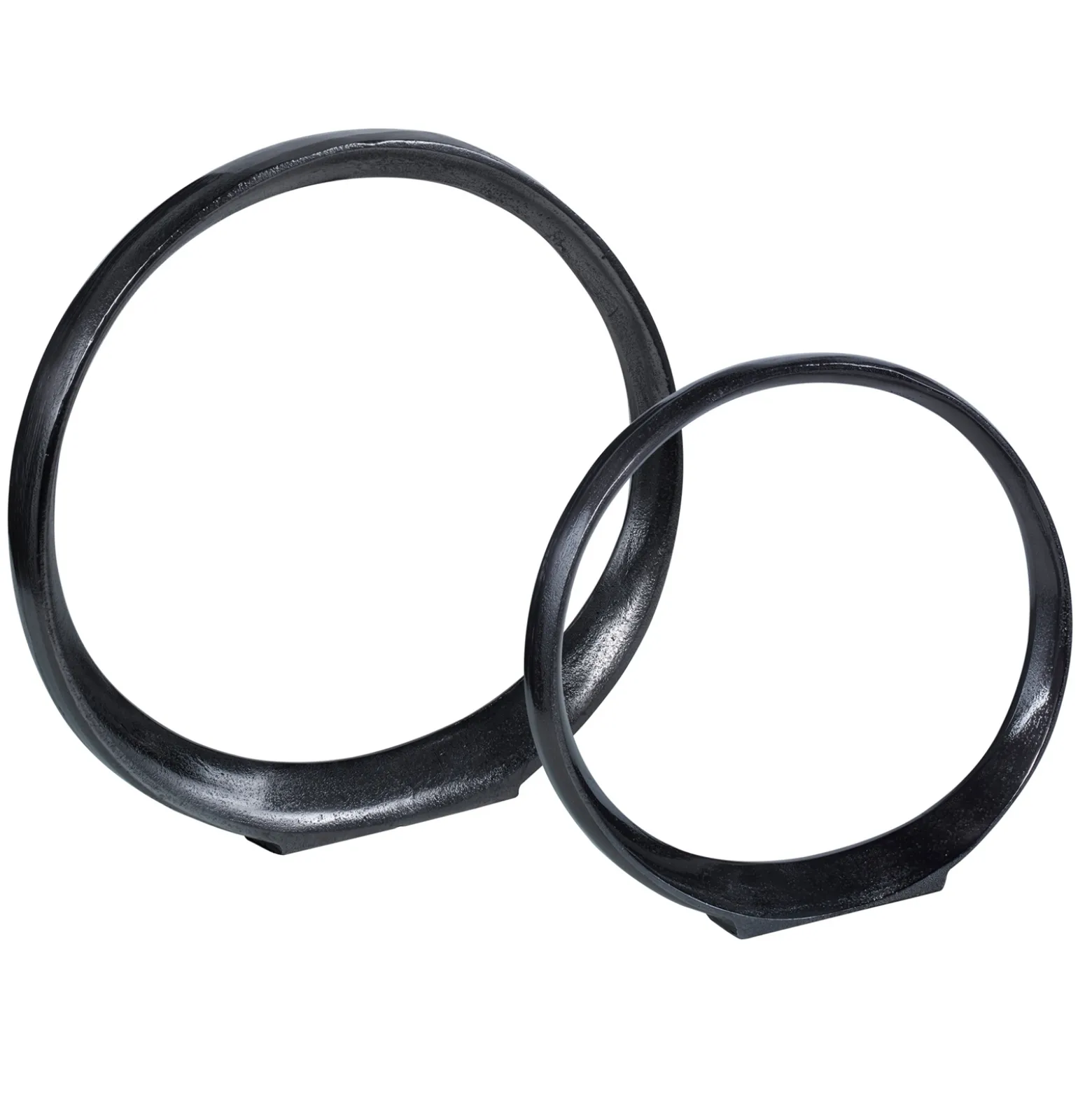 Contemporary Ring Sculptures, Set of Two
