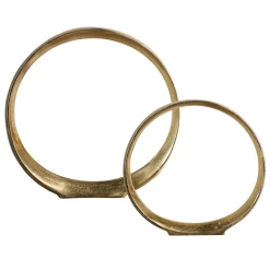 Contemporary Ring Sculptures, Set of Two