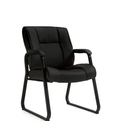 Contemporary Square Back Bonded Leather Guest Chair