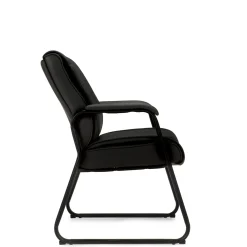 Contemporary Square Back Bonded Leather Guest Chair