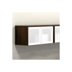 Contemporary Wall-Mounted Cabinet with Silver Doors - 36"W
