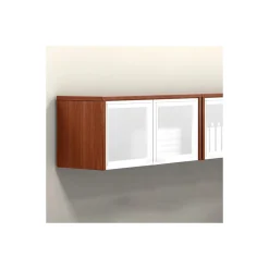 Contemporary Wall-Mounted Cabinet with Silver Doors - 36