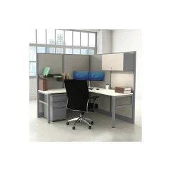 Corben L-Shaped Desk with Cubicle Panels - 68"W x 68"D