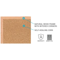 Cork Board with Oak Frame 12'x4'