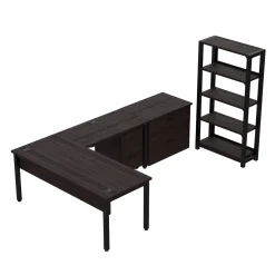 Cortez 72” L-Desk and Storage Set