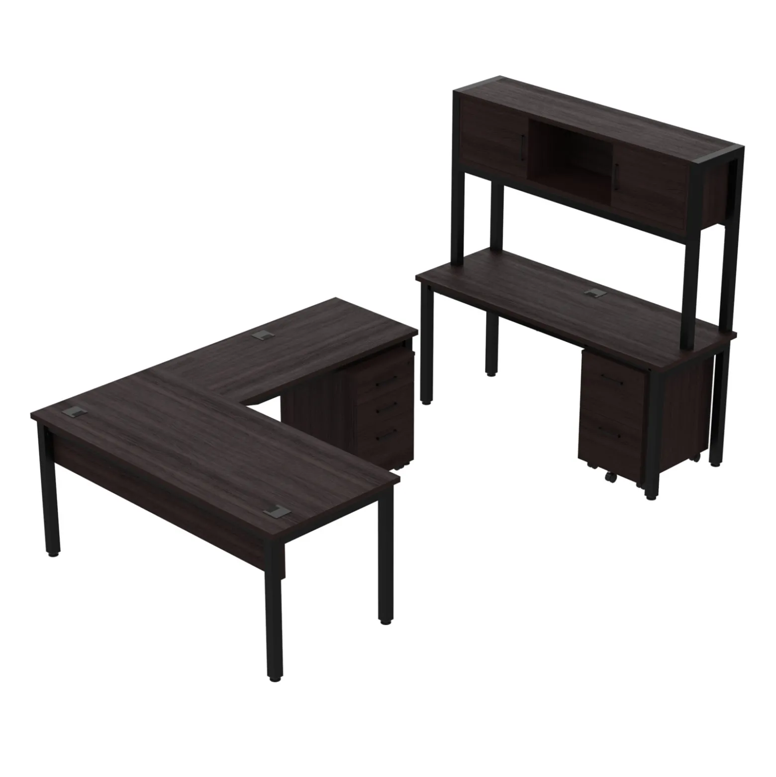Cortez 66" L-Desk and Storage Set