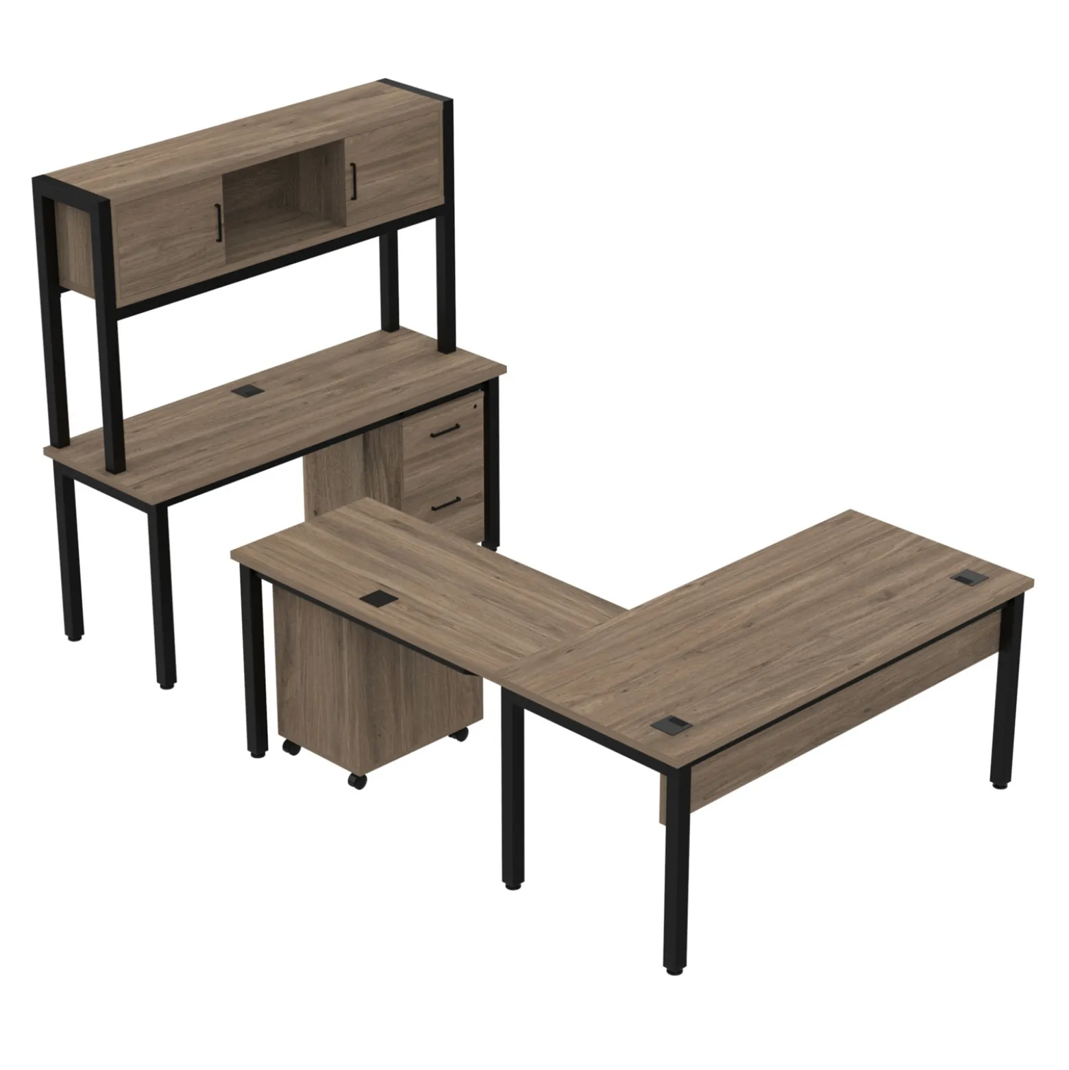Cortez 66" L-Desk and Storage Set