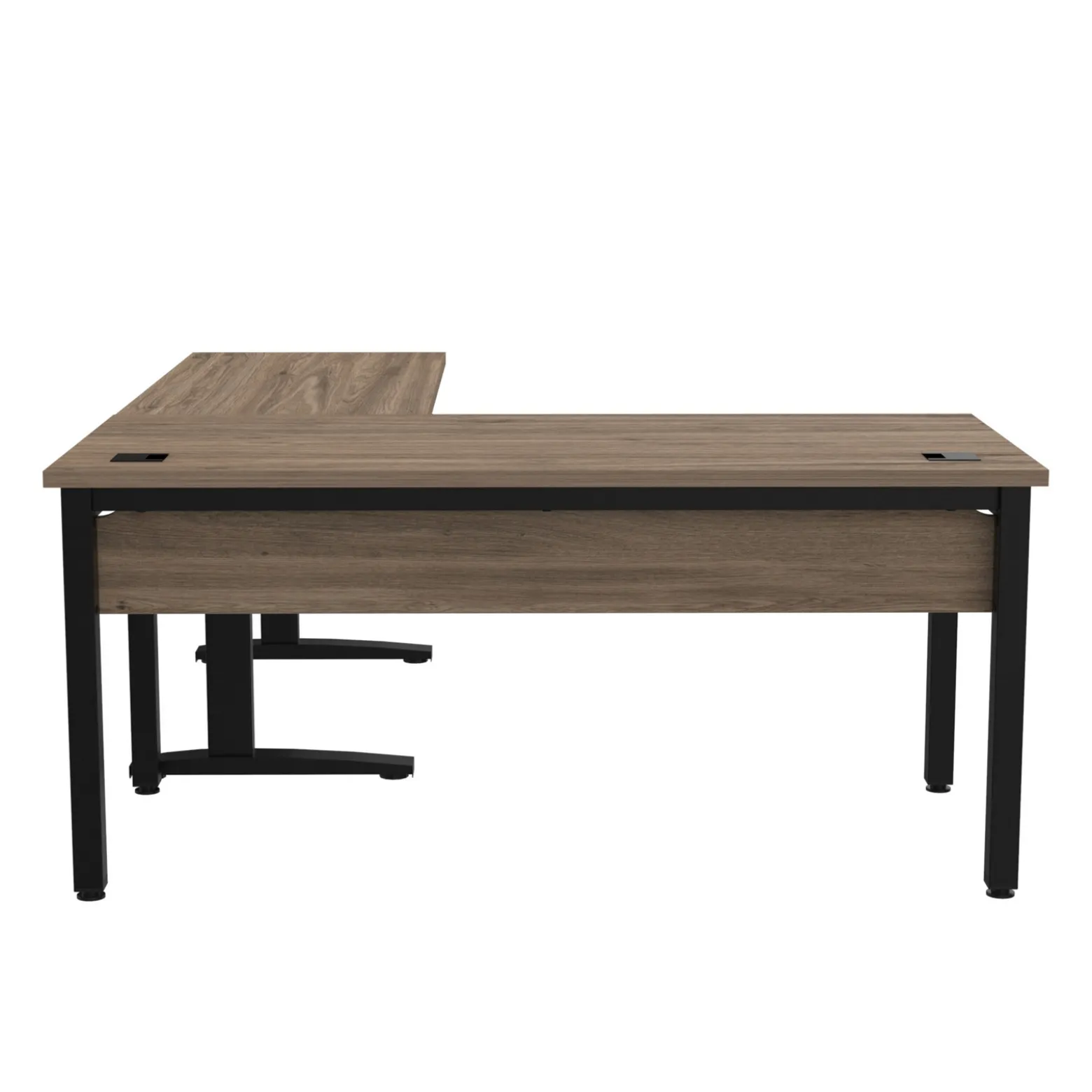 Cortez 66" L-Desk w/ Adjustable-Height Return - 66"Wx90"D