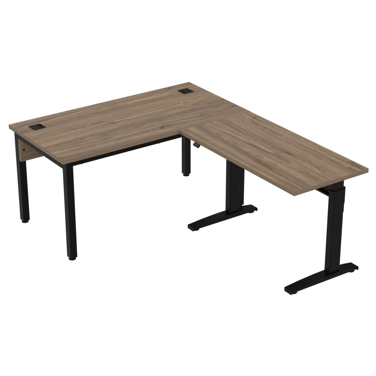 Cortez 60" L-Desk w/ Adjustable-Height Return - 60"W x 84"D