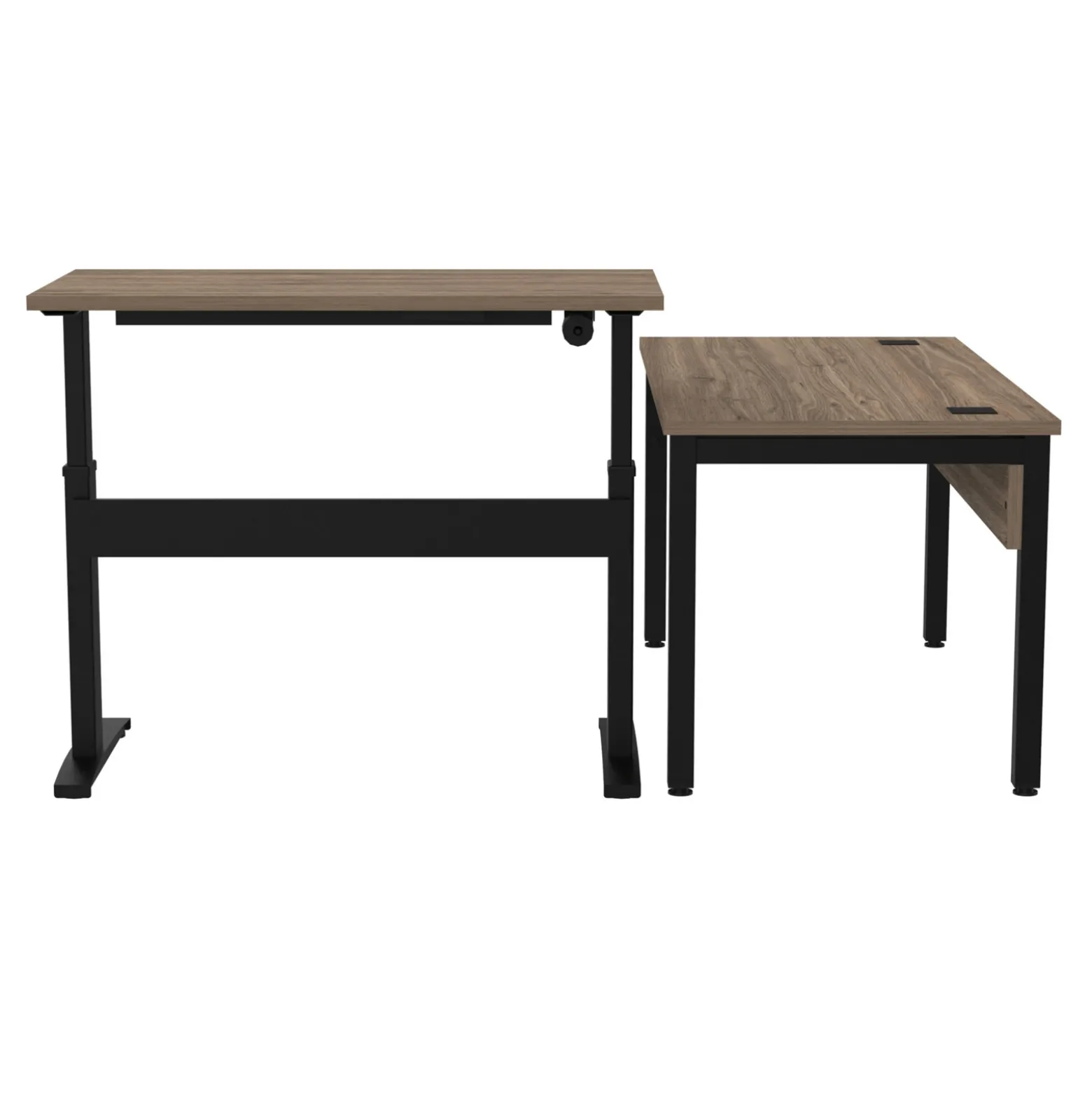 Cortez 60" L-Desk w/ Adjustable-Height Return - 60"W x 84"D