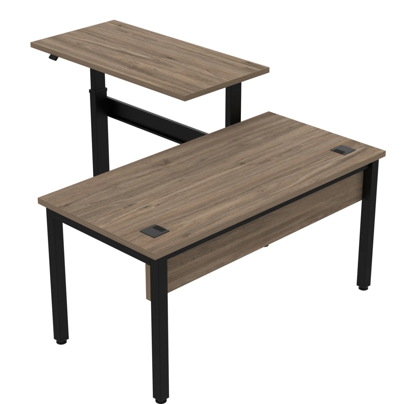 Cortez 60" L-Desk w/ Adjustable-Height Return - 60"W x 84"D