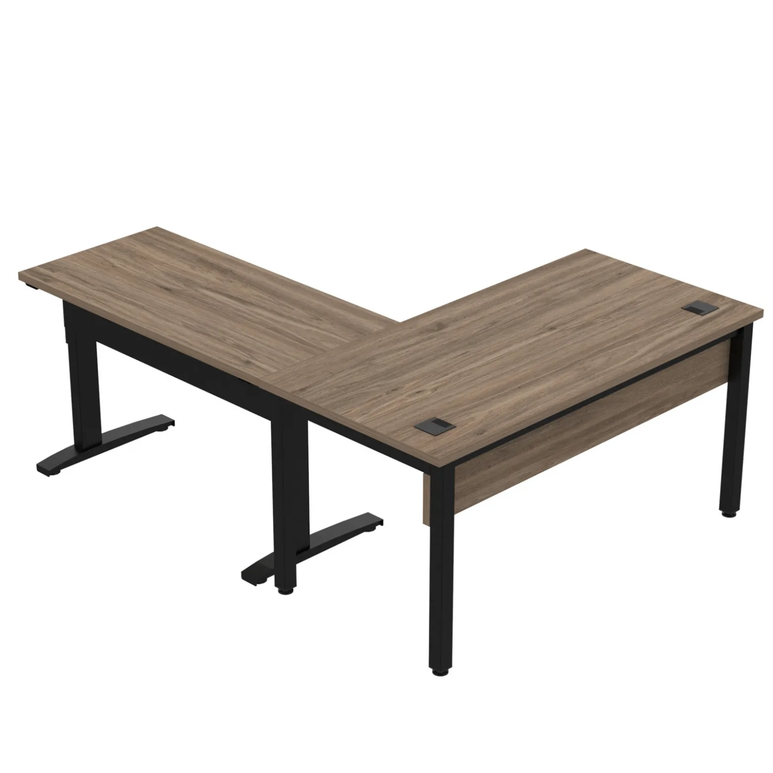 Cortez 60" L-Desk w/ Adjustable-Height Return - 60"W x 84"D