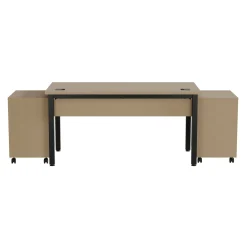 Cortez 60” Table Desk and Mobile Pedestals Set