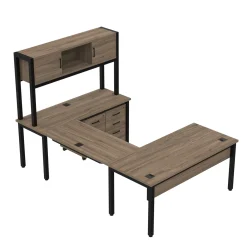 Cortez 66” U-Desk and Storage Set