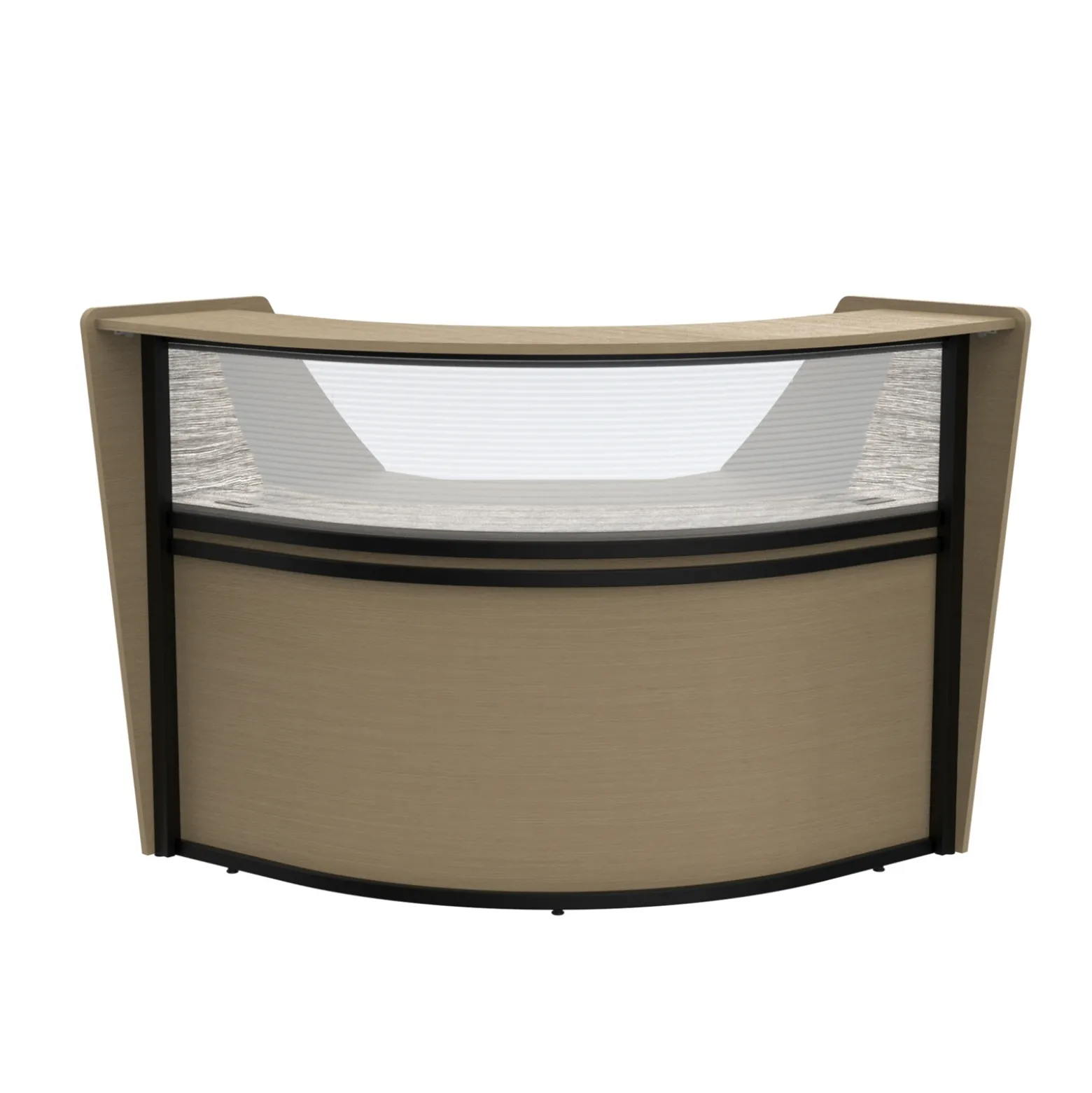 Cortez Angled Reception Desk Add-On - 74.1"Wx47.38"D