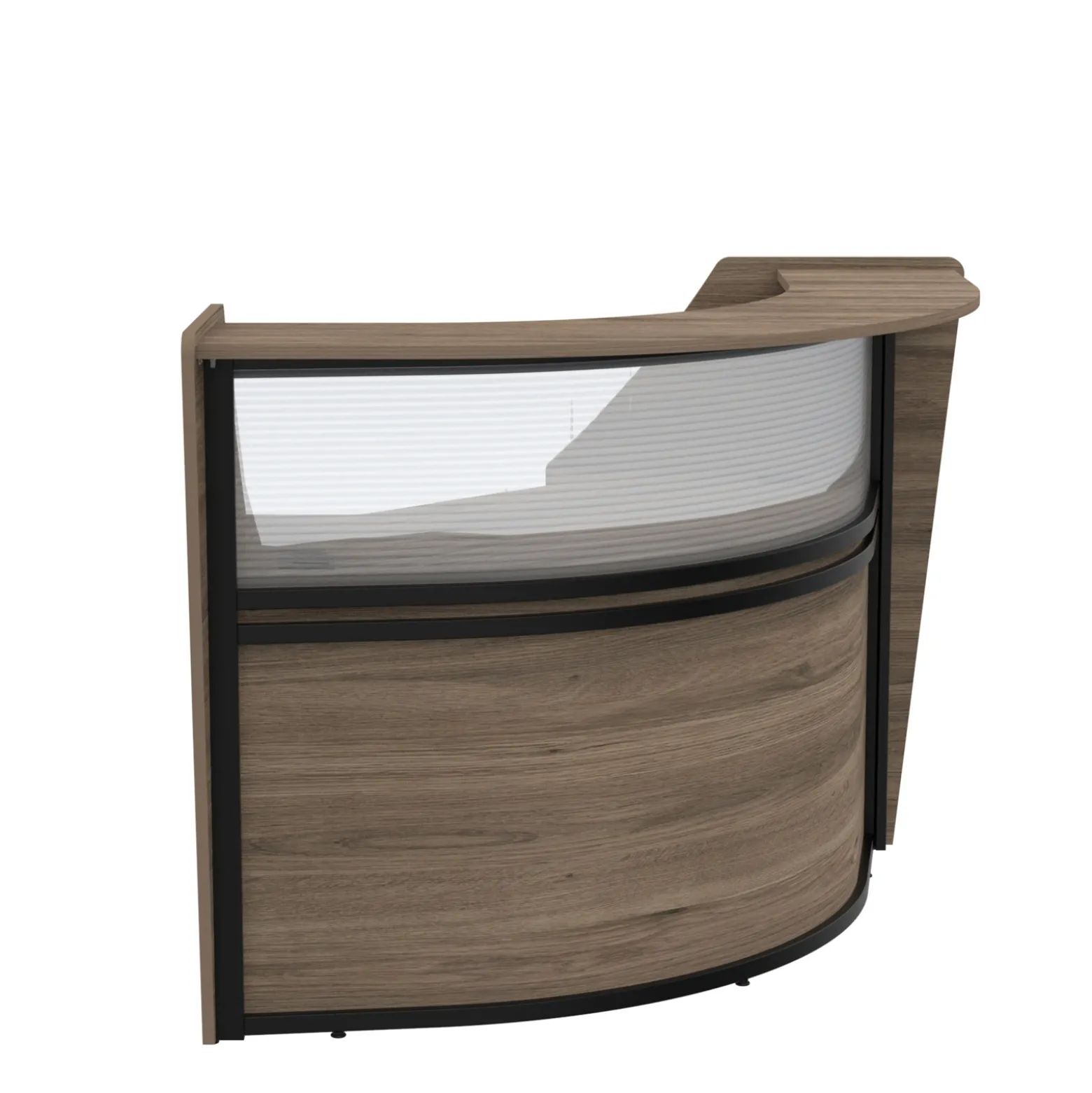 Cortez Angled Reception Desk Add-On - 74.1"Wx47.38"D