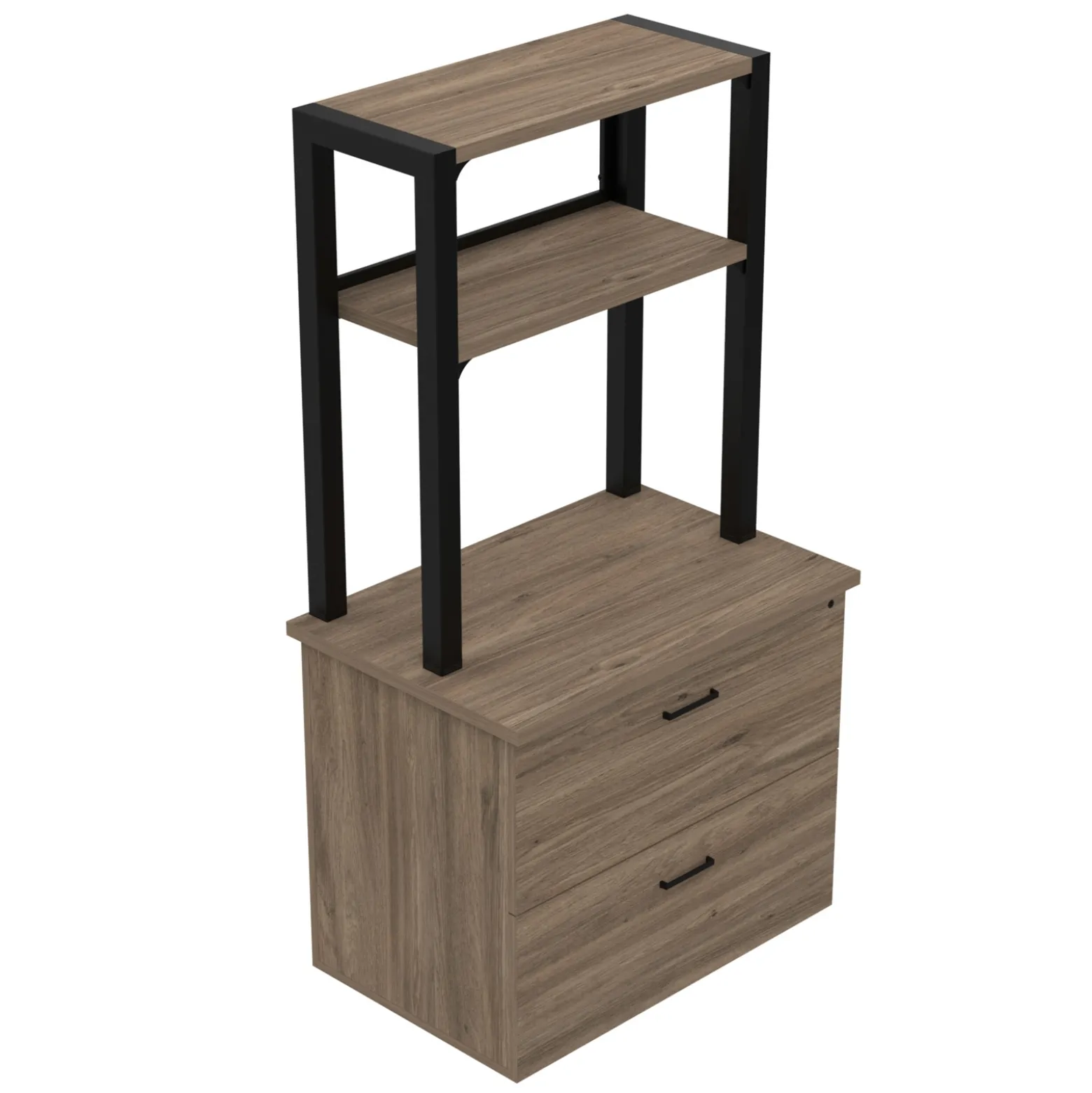 Cortez Lateral File with Bookcase - 35"W x 24"D x 68"H