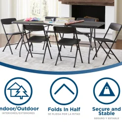 Cosco 6' Rectangular Folding Banquet Table