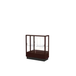 Counter Height Classic Display Case with Mirror Backing