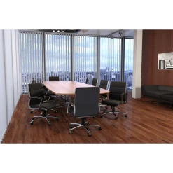 Crofton Faux Leather Mid-Back Office Chair with Adjustable Seat and Tilt