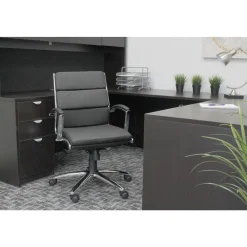 Crofton Faux Leather Mid-Back Office Chair with Adjustable Seat and Tilt