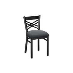Cross Back Chair with Black Frame