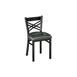 Cross Back Chair with Black Frame