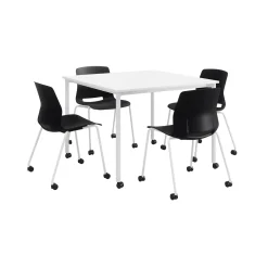 Dailey 42" Table w/ Casters and 4 Chairs