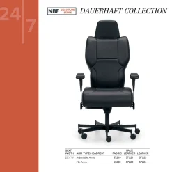 Dauerhaft 24/7 Faux Leather Chair with Pivot Arms