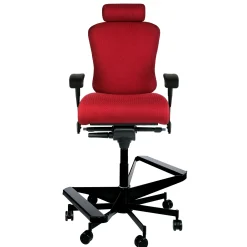 Dauerhaft 24/7 Two-Step Fabric Stool with Pivot Arms and Headrest - 21