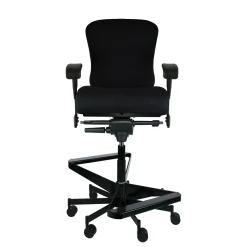 Dauerhaft 24/7 Two-Step Fabric Stool with Pivot Arms - 21