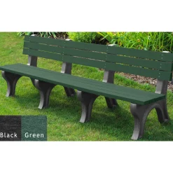 Deluxe Plastic Bench with Back 8'