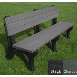 Deluxe Recycled Plastic Bench with Back 6'
