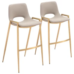 Desi Upholstered Barstool - Set of Two