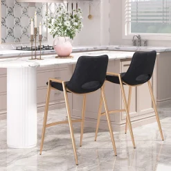 Desi Upholstered Counter Stool - Set of Two