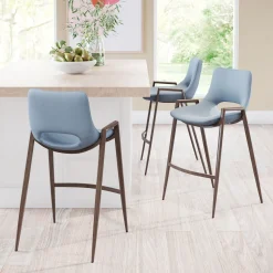 Desi Upholstered Counter Stool - Set of Two