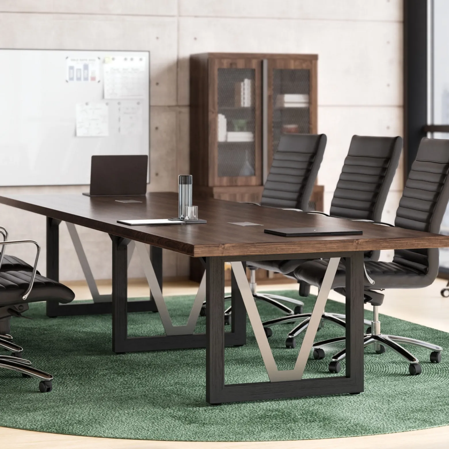 District 12' Conference Table with Power - 144"W x 48"D