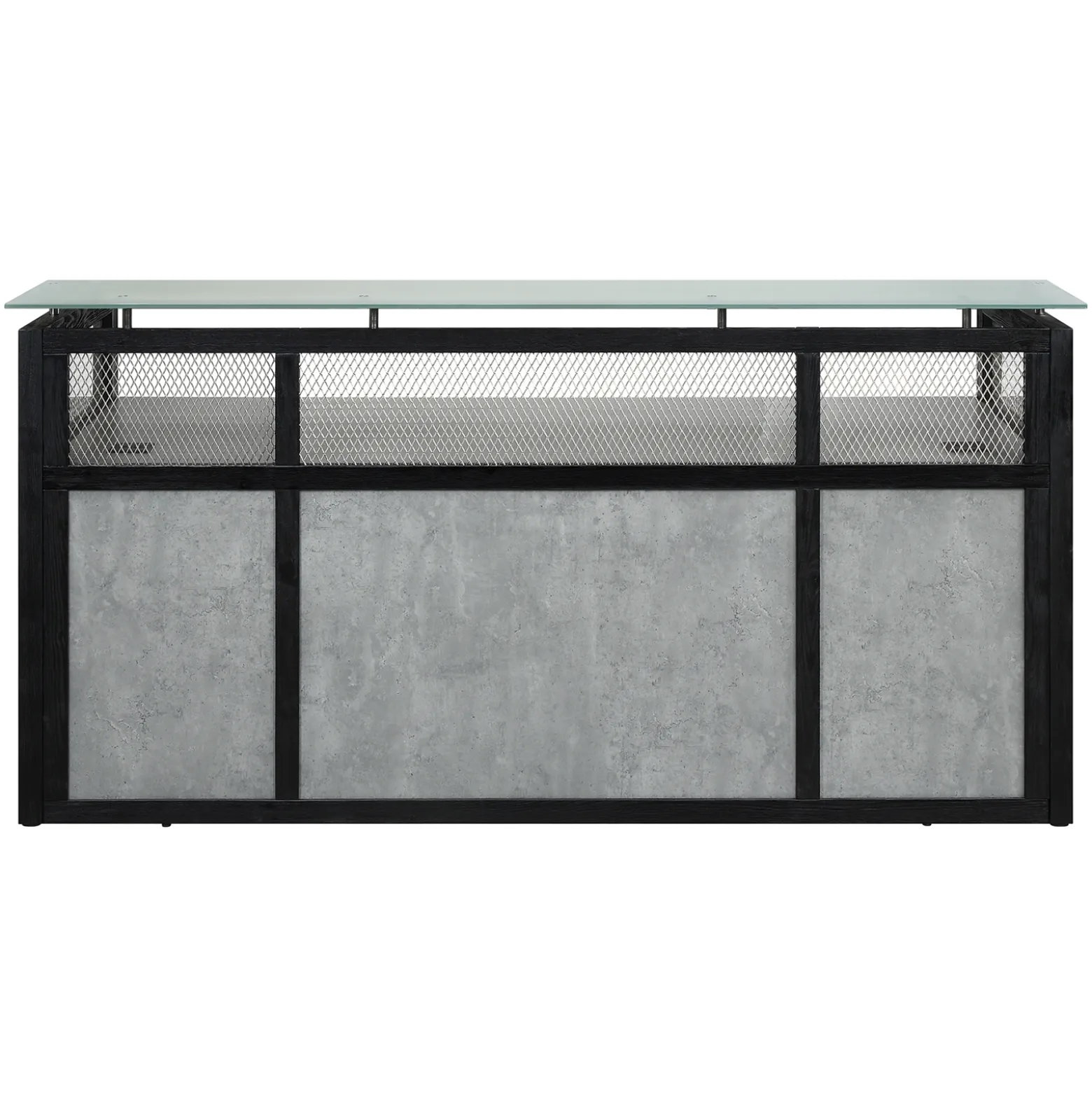 District Reception Desk with Power - 87"W x 30"D