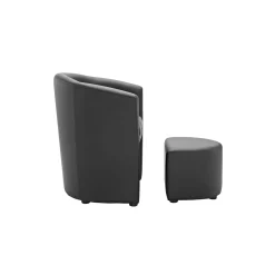 Divulge Faux Leather Armchair and Ottoman