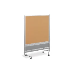 D.O.C. Mobile Room Divider Whiteboard/Corkboard - 4'W x 6'H