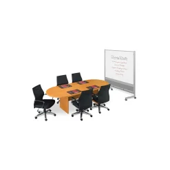 DOC Partitions D.O.C. Mobile Room Divider Dual Sided Whiteboard - 4'W x 6'H