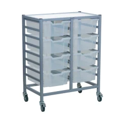 Double Storage Cart with 8 Trays - 6